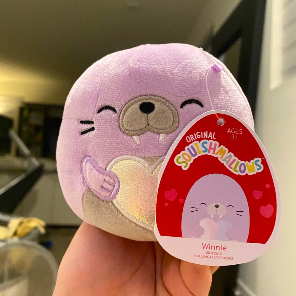 Winnie valentines mini squishmallow